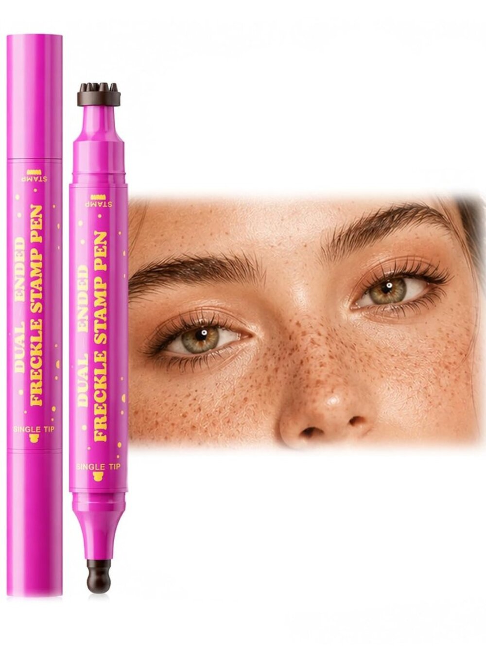 Dual-Ended Freckle Stamp Pen Natural Faux Freckles